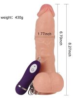Vibrating Realistik Dokulu Titreşimli Dildo 21 cm - Görsel 2