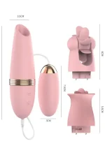 3'lü Başlık Yalama Emme ve Titreşimli Şarjlı Vibratör Seti - Görsel 2