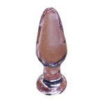 10 cm Pürüzsüz Cam Anal Tıkaç Pembe