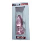 10 cm Pürüzsüz Cam Anal Tıkaç Pembe - Görsel 2