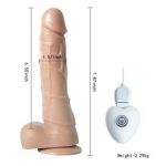 10 Titreşimli Oynar Başlı USB Şarjlı 20 cm Teknolojik Vibratör Penis - Super Man L - Görsel 3