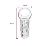 11,5 cm Silikon Şeffaf Tırtıklı Penis Kılıfı - Görsel 4