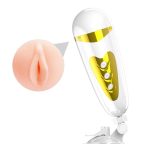 12 Fonksiyonlu USB Şarjlı Sesli Titreşimli Realistik Suni Vajina Erkek Mastürbatör