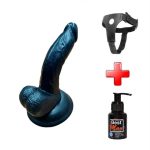 13 cm Belden Bağlamalı Realistik Zenci Dildo Penis - Görsel 6