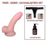 13 cm Belden Bağlamalı Realistik Dildo Penis Set - Görsel 7