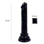 13 cm Testissiz Vantuzlu Realistik Zenci Penis Anal Vajinal Dildo - Görsel 5