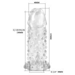 13,5 cm Klitoral Uyarıcılı Tırtıklı Penis Kılıfı - Görsel 4