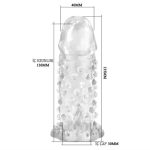 13,5 cm Klitoral Uyarıcılı Titreşimli Şeffaf Penis Kılıfı - Görsel 4