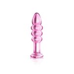 14 cm Boğumlu Cam Anal Tıkaç Pembe