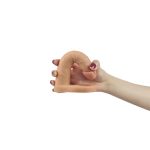 16 cm Realistik Titreşimli Anal Dildo & Penis Halkası - Görsel 3