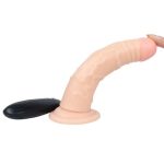 16,5 cm Realistik Testissiz Titreşimli Dildo Penis - Glenn - Görsel 2