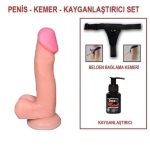 17 cm Belden Bağlamalı Realistik Dildo Penis Set - Görsel 7