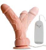 17 cm Kumandalı Gerçekçi Titreşimli Dildo Vibratör Penis - Görsel 3