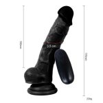 17 cm Titreşimli Gerçekçi Silikon Vantuzlu Zenci Penis - Adonis - Görsel 4