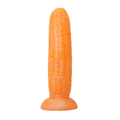 17-cm-vantuzlu-misir-seklinde-silikon-f-48dd 17 cm Vantuzlu Mısır Şeklinde Silikon Anal Plug - Görsel 1