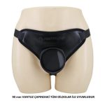 17,3 cm Belden Bağlamalı İçi Dolu Strapon Melez Penis - Fogg - Görsel 4