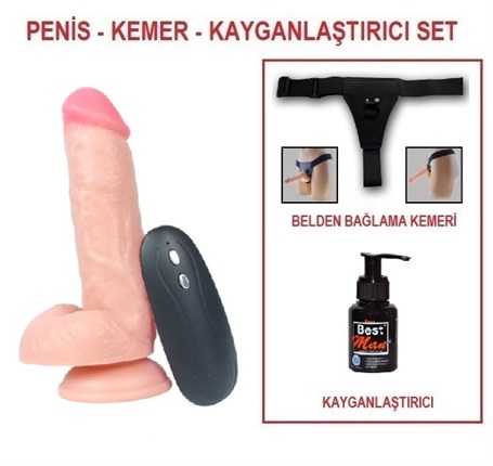 175-cm-belden-baglamali-realistik-dildo-e4ea 17,5 cm Belden Bağlamalı Titreşimli Realistik Dildo Penis Set - Görsel 1
