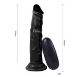 18,5 cm Realistik Testissiz Titreşimli Zenci Dildo Penis - Naruto - Görsel 4