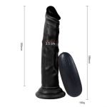 18,5 cm Belden Bağlamalı Realistik Testissiz Titreşimli Zenci Dildo Penis Set - Görsel 5