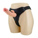 19 cm Belden Bağlamalı İçi Boş Klitoris Uyarıcılı Protez Penis - Mavis - Görsel 3
