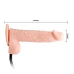 19 cm Pompalı Büyüyen Realistik Penis Anal Vajinal Dildo + Kemer + Kayganlaştırıcı Hediyeli - Görsel 5