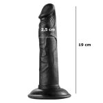 19 cm Realistik Vantuzlu Testissiz Zenci Dildo Penis - Görsel 3