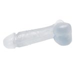 19 cm Şeffaf Realistik Damarlı Vantuzlu Dildo Penis - Görsel 5