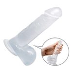 19 cm Belden Bağlamalı Şeffaf Realistik Damarlı Vantuzlu Dildo Penis - Görsel 3