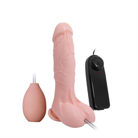193-cm-pompali-buyuyen-realistik-titresi-9717 19,3 cm Su Fışkırtmalı Realistik Titreşimli Penis Anal Vajinal Dildo Mastürbatör - Görsel 1