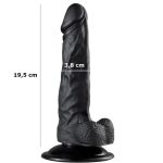 19,5 cm Realistik Vantuzlu Zenci Dildo Penis - Görsel 2