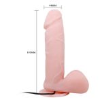 19,5 cm Belden Bağlamalı Titreşimli Vibratör Realistik Penis Dildo - Dong - Görsel 5