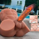 2 İşlevli Telefondan Kumandalı Realistik 24 cm İleri Geri Hareket Penisli Anal Girişli Erkek Kalça - Gretel - Görsel 3