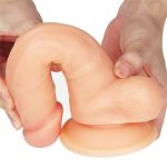 20 cm Belden Bağlamalı İçi Dolu Strapon Dildo - Görsel 5