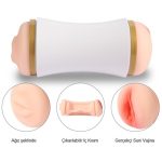20 cm Çift Taraflı Realistik Suni Oral & Vajinal Mastürbatör - Görsel 3