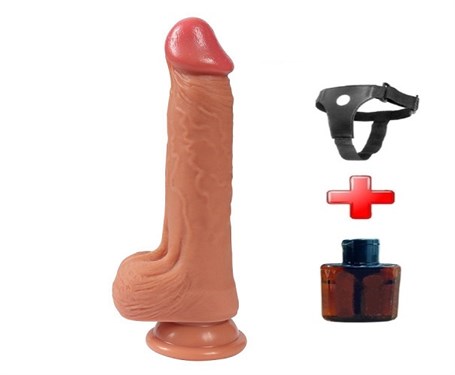 20-cm-yeni-nesil-cift-katmanli-realist-1e5d-2 20 cm Belden Bağlamalı Yeni Nesil Çift Katmanlı Realistik Vantuzlu Dildo Penis - Jack - Görsel 1