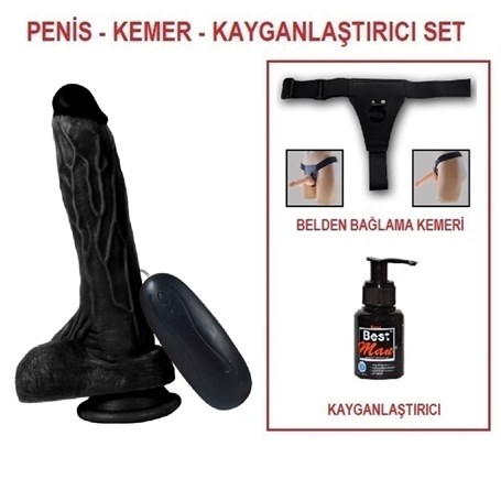 205-cm-belden-baglamali-titresimli-ger-131a2a 20,5 cm Belden Bağlamalı Titreşimli Gerçekçi Silikon Vantuzlu Zenci Penis - Holy Dragon - Görsel 1