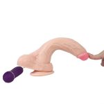 20,5 cm Belden Bağlamalı Titreşimli Realistik Dildo Penis Set - Görsel 5