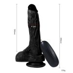 20,5 cm Titreşimli Gerçekçi Silikon Vantuzlu Zenci Penis - Holy Dragon - Görsel 4
