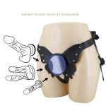 20,6 cm Belden Bağlamalı İçi Dolu Strapon Melez Penis - Wells - Görsel 4