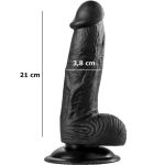 21 cm Belden Bağlamalı Realistik Vantuzlu Zenci Dildo Penis - Görsel 3