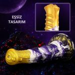 21 cm Et Dokulu Fantezi Renklerde Gerçekçi Çift Katmanlı Sünnetsiz Silikon Penis - Horse Power 4 - Görsel 2