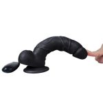 21 cm Gerçekçi Titreşimli Zenci Dildo Vibratör Penis - Beast - Görsel 5