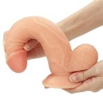 21,5 cm Belden Bağlamalı İçi Dolu Strapon Dildo - Görsel 5