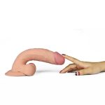 22 cm Gerçekçi Çift Katmanlı Titreşimli Silikon Penis - Görsel 4