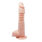 Belden Bağlamalı 22 cm İleri Geri Hareketli Gerçekçi Silikon Vantuzlu Penis - Görsel 4