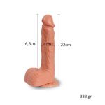 22 cm İleri Geri Hareketli Gerçekçi Silikon Vantuzlu Penis - Hill - Görsel 5