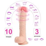 23 cm Belden Bağlamalı Titreşimli Realistik Dildo Penis Set - Görsel 9