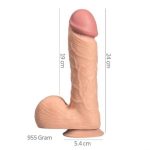 Belden Bağlamalı 24 cm Dev Boy Realistik Vantuzlu Dildo Penis - Görsel 4