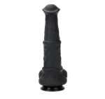 Belden Bağlamalı 24 cm Et Dokulu Gerçekçi Çift Katmanlı Sünnetsiz Silikon Zenci Penis - Görsel 3