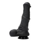Belden Bağlamalı 24 cm Et Dokulu Gerçekçi Çift Katmanlı Sünnetsiz Silikon Zenci Penis - Görsel 2